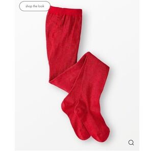 Hanna Andersson‎ Shimmer Tights Scarlet Red Girls Sparkle U.S. Size 6-8